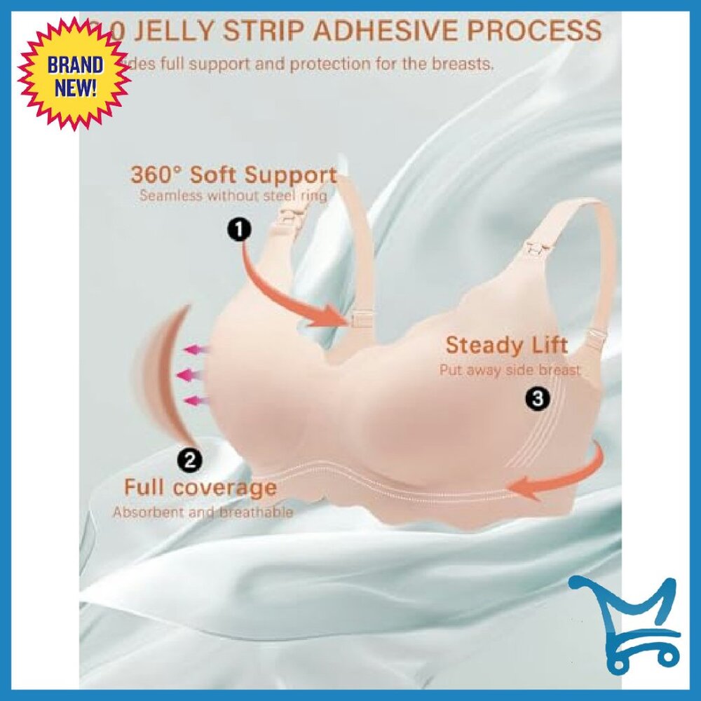 Wireless Nursing Bra Medium Seamless Maternity Su… - image 4